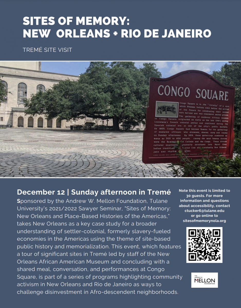 Sites of Memory: New Orleans and Rio de Janeiro - Site Visit at